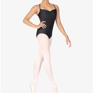 Womens Pinch Front Criss Cross Camisole Leotard